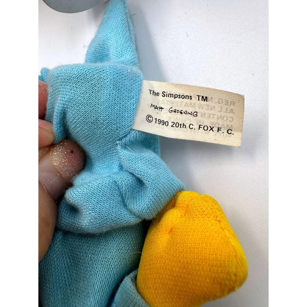 Vintage 1990 The Simpsons Plush Doll Set Matt Groening Vinyl Head Family Lot 5pc